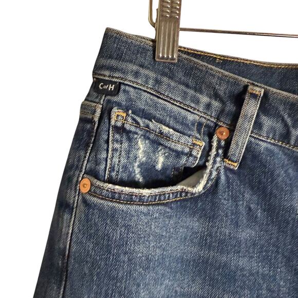 Citizens of Humanity Emerson Slim Fit Distressed Blue Denim Boyfriend Jeans 27 - Picture 7 of 14